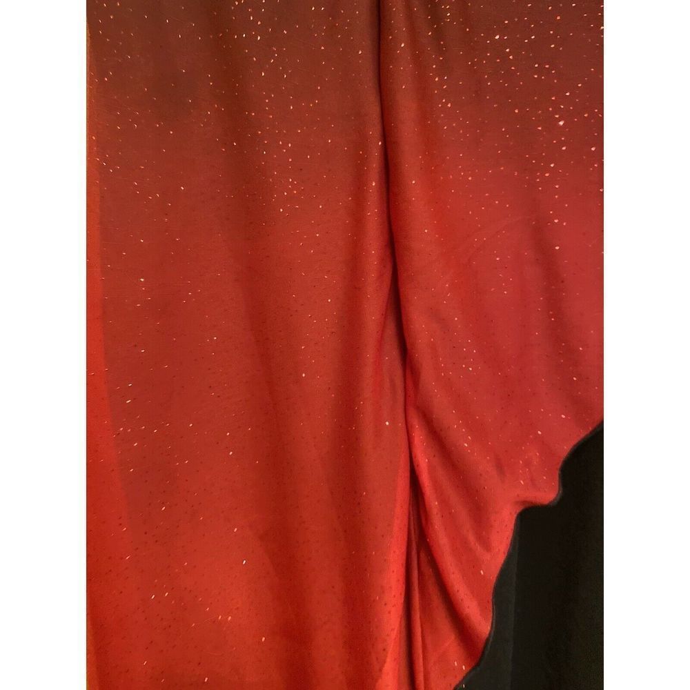Venus Women’s Sheer overlay Jumpsuit red sparkly and black Size S - Picture 6 of 10